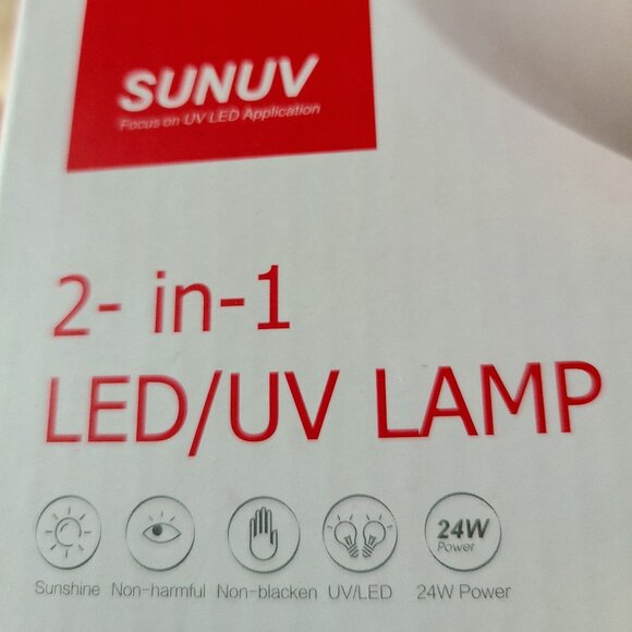 SUNVU  SUNSHINE  NAILS -2 - 1 LED/UV LAMP - SUN9C- 24 W POWER -GEL CURING (PINK) - Picture 2 of 15
